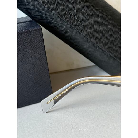 NEW Prada PR B01V Clear Cat Eye Eyeglasses Frames